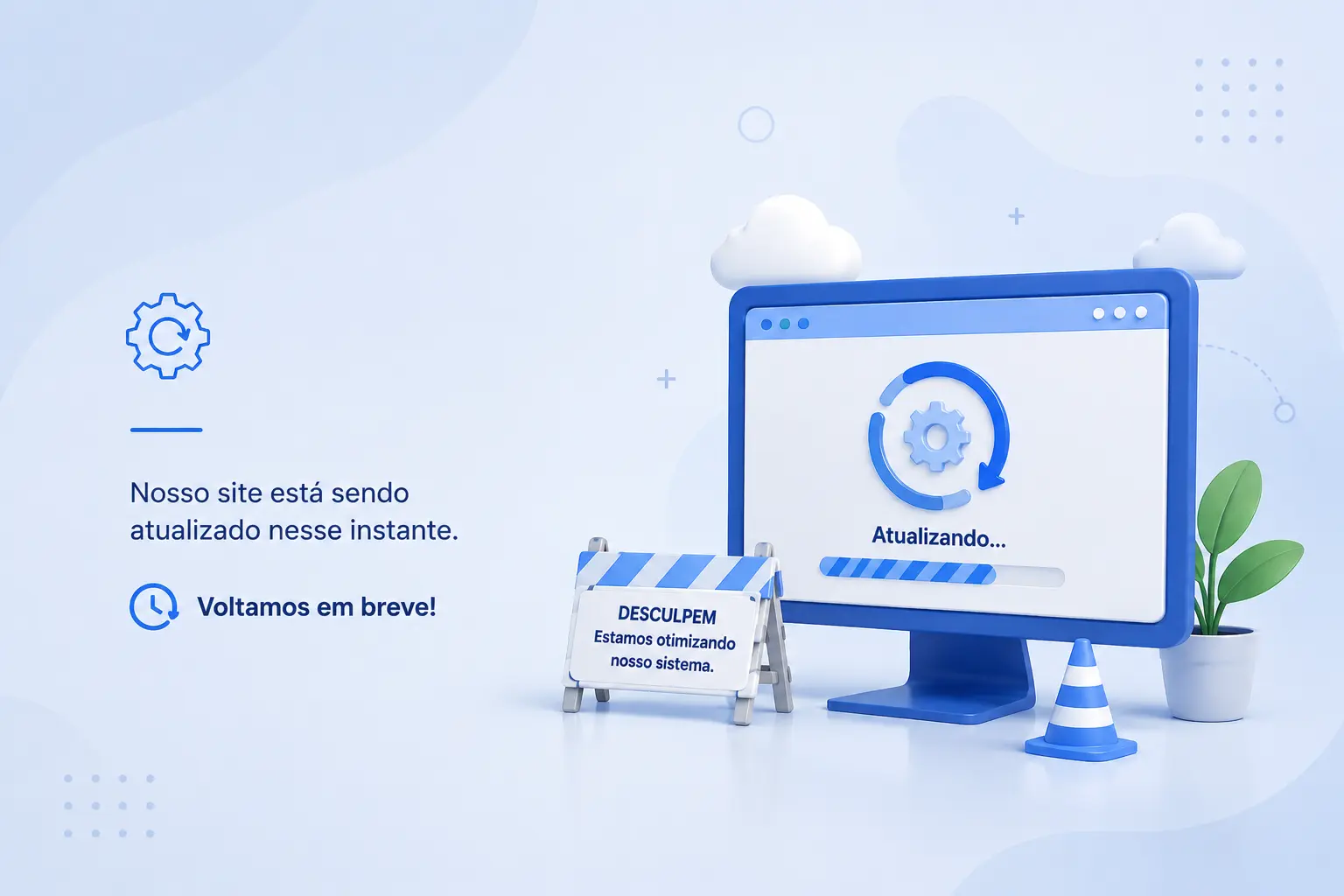 Nosso site esta sendo atualizado nesse instante. Voltamos em breve!